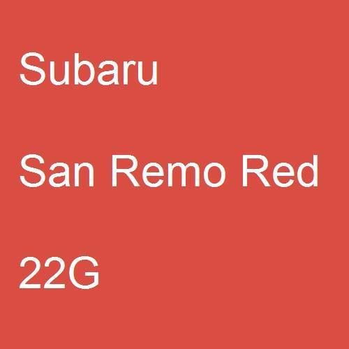 Subaru, San Remo Red, 22G.